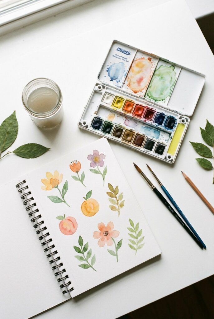 easy watercolor sketchbook ideas 12