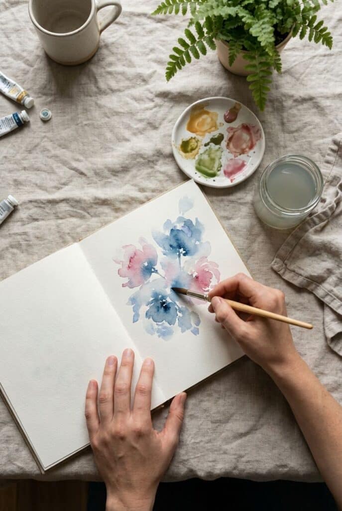 easy watercolor sketchbook ideas 12