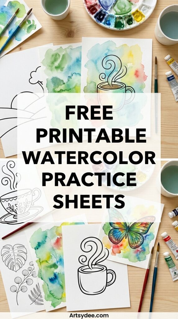 free watercolor sketchbook templates