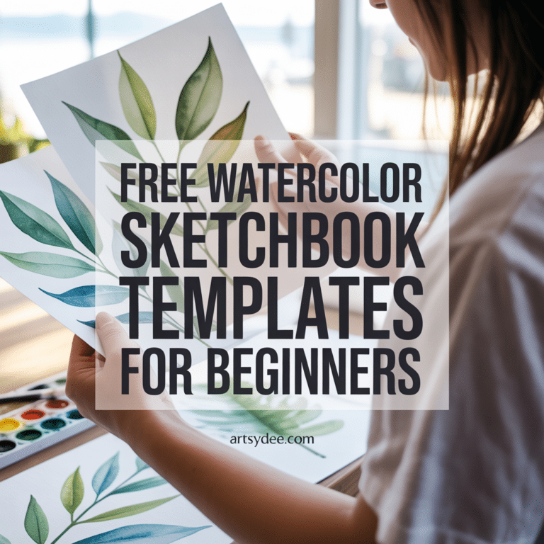 free watercolor sketchbook templates