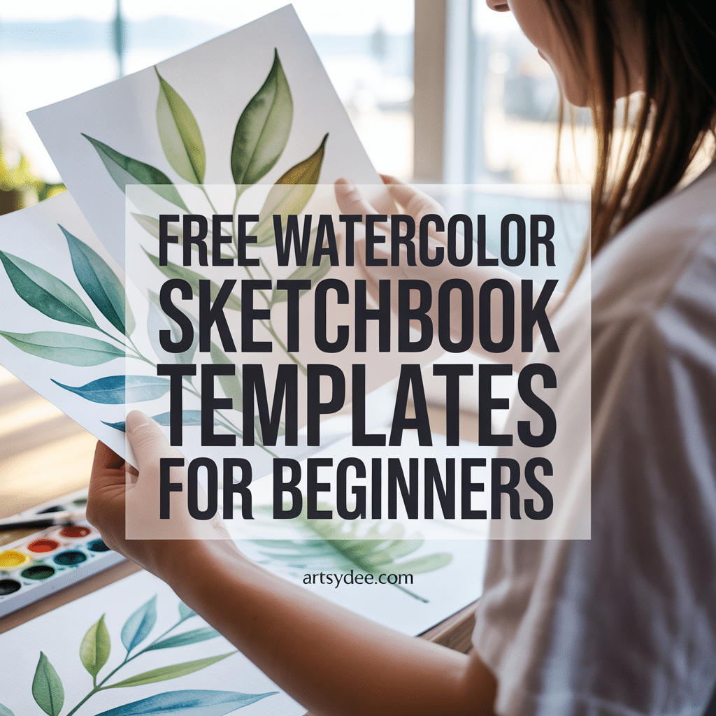 free watercolor sketchbook templates