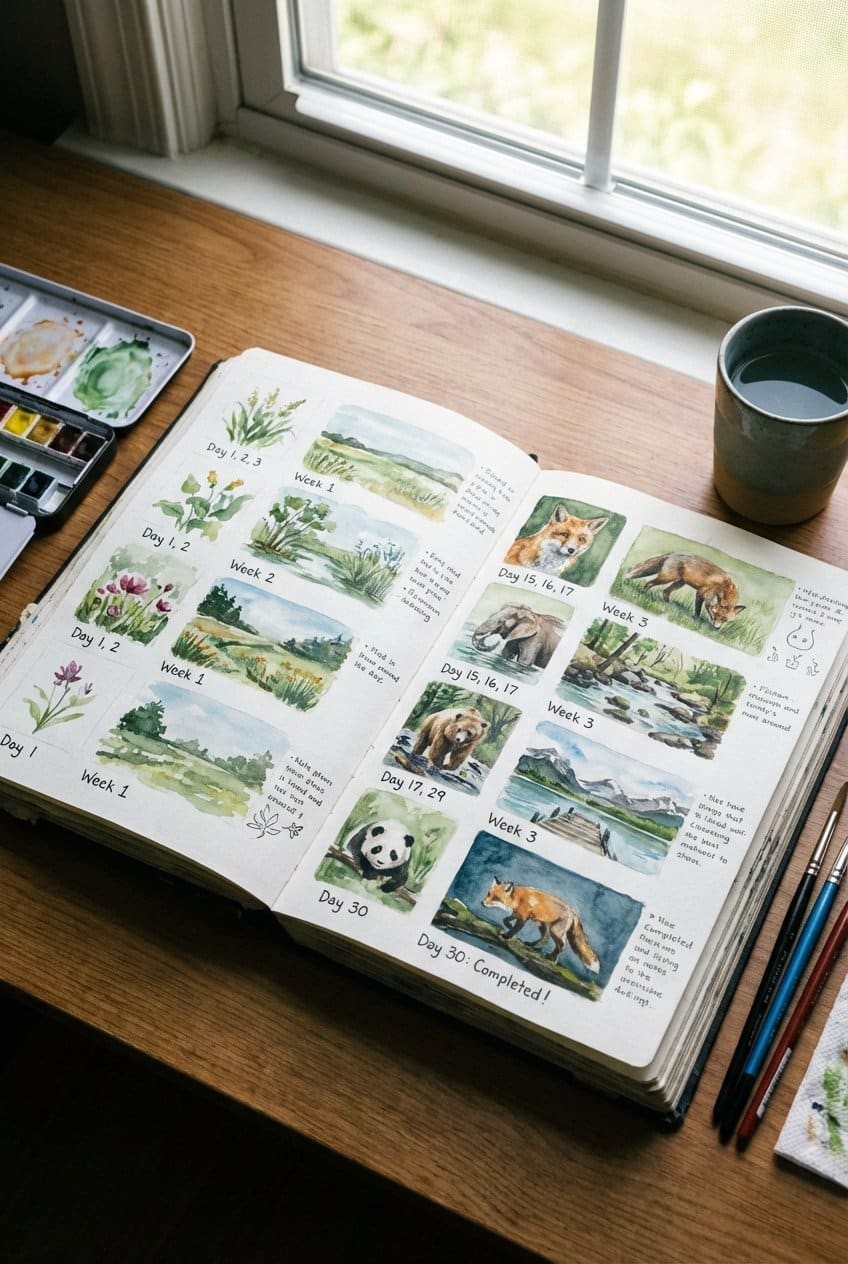 30-day watercolor challenge