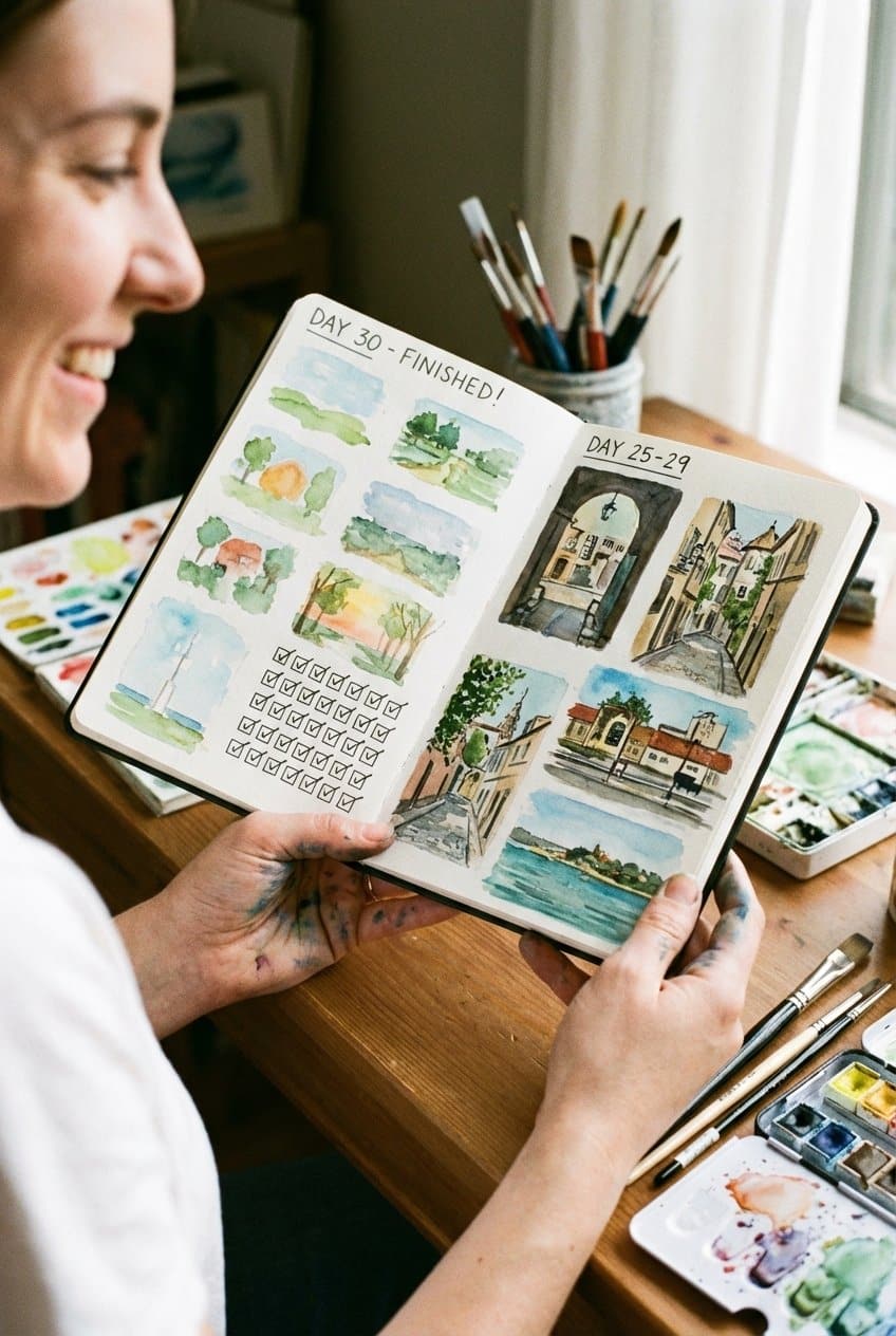 30-day watercolor challenge