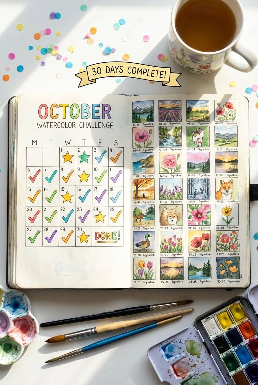 30-day watercolor challenge