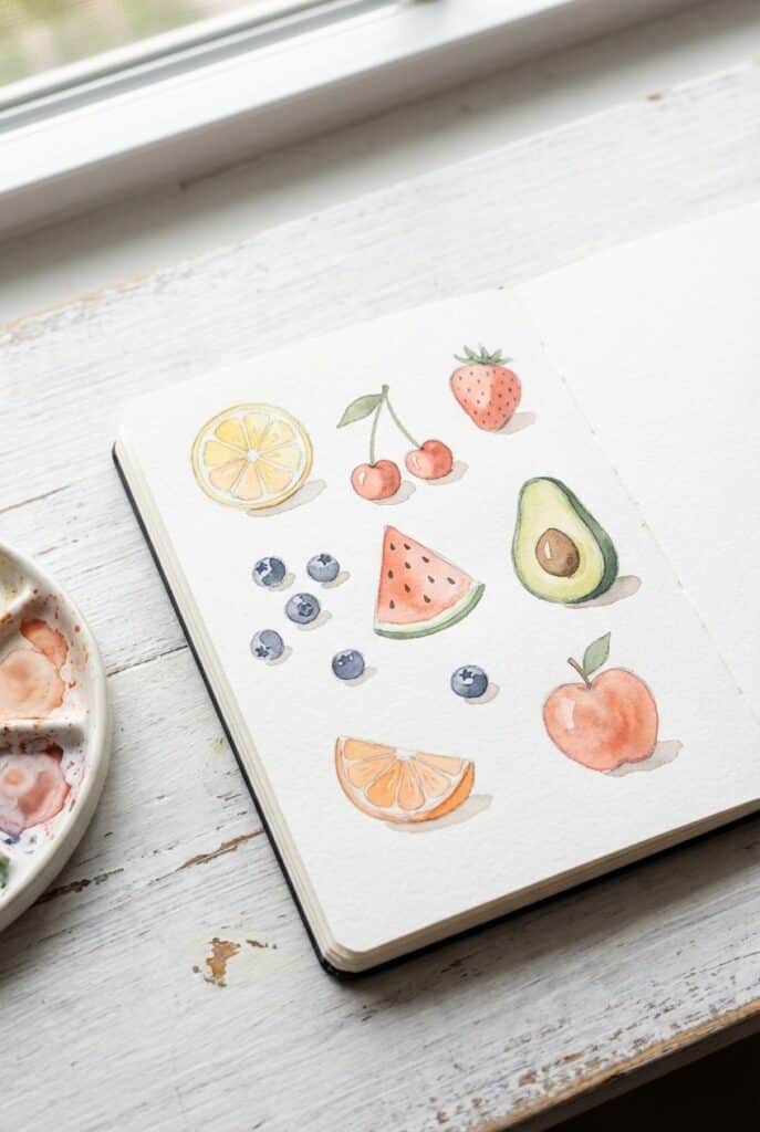 small watercolor sketchbook ideas 24
