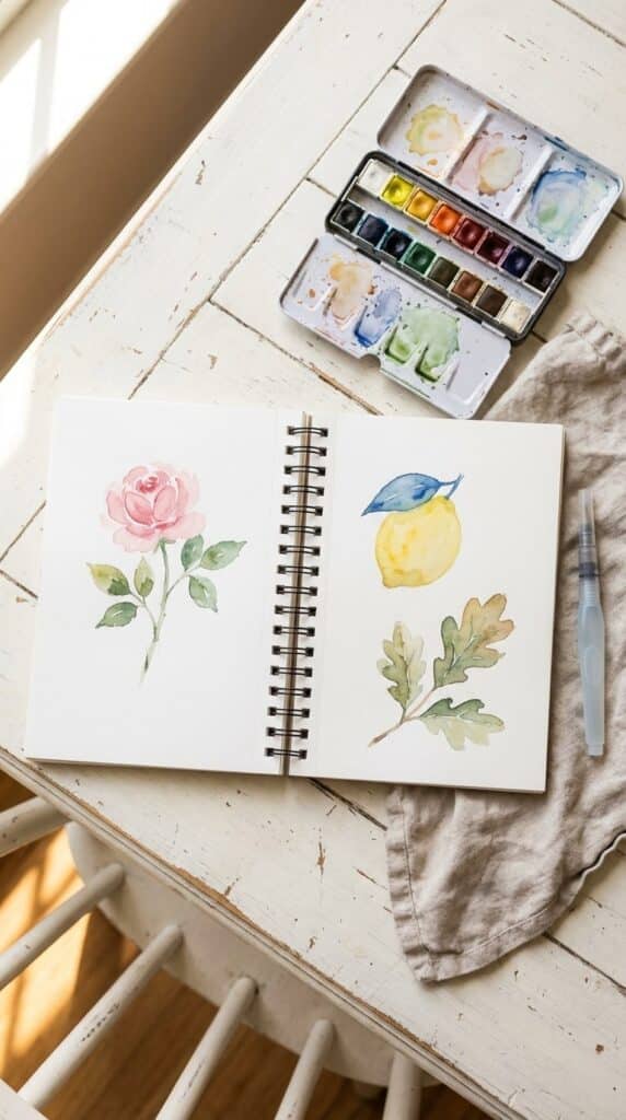 5-minute watercolor sketchbook ideas