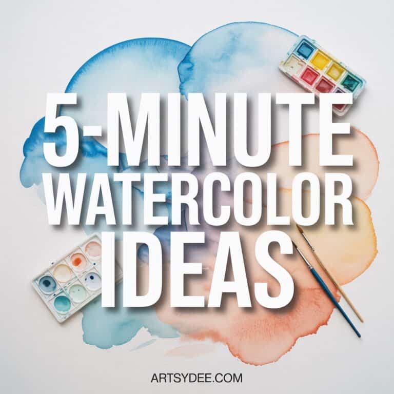 5 minute watercolor sketchbook ideas