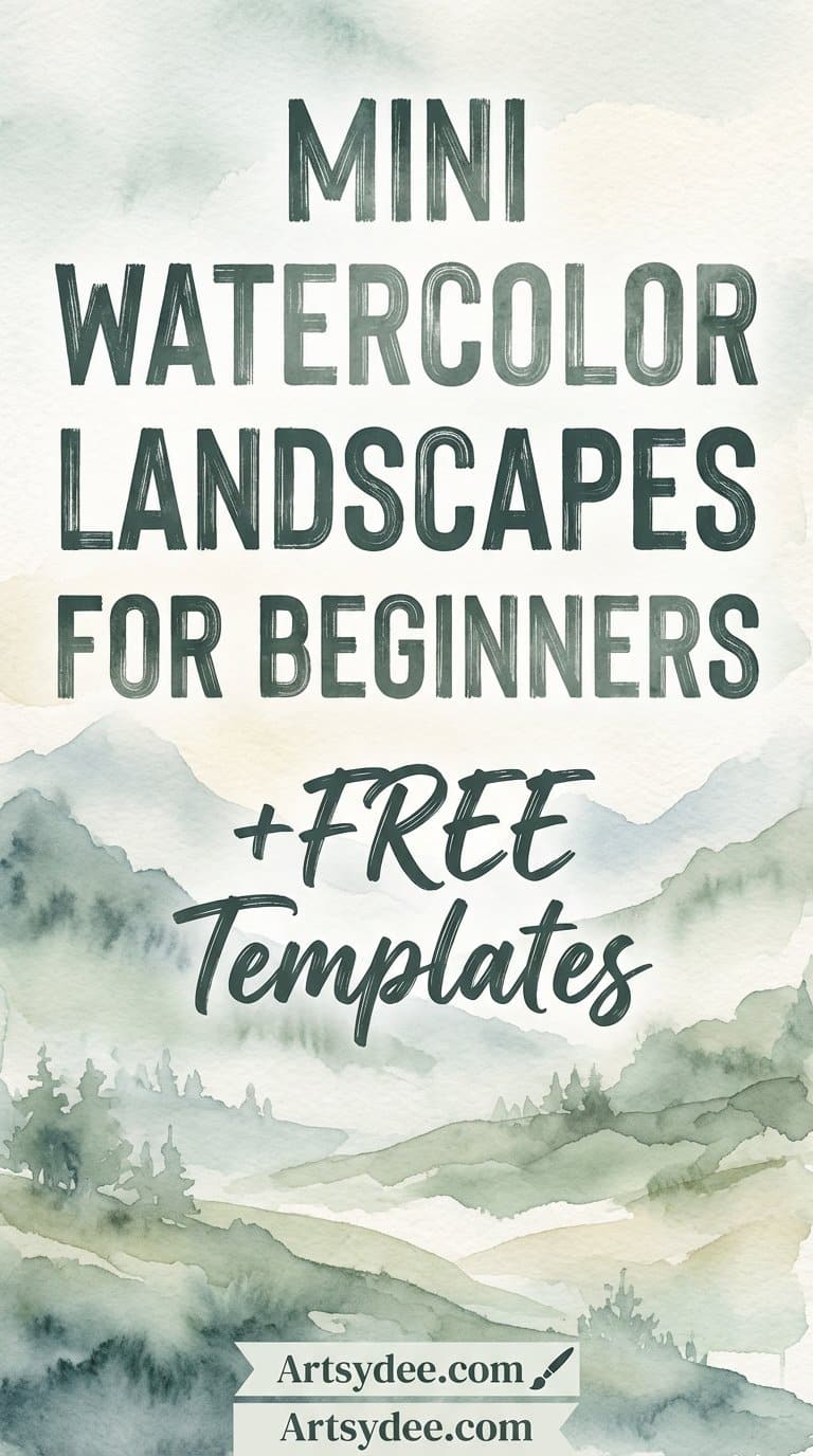 Single Color Watercolor Painting - Pinterest pin