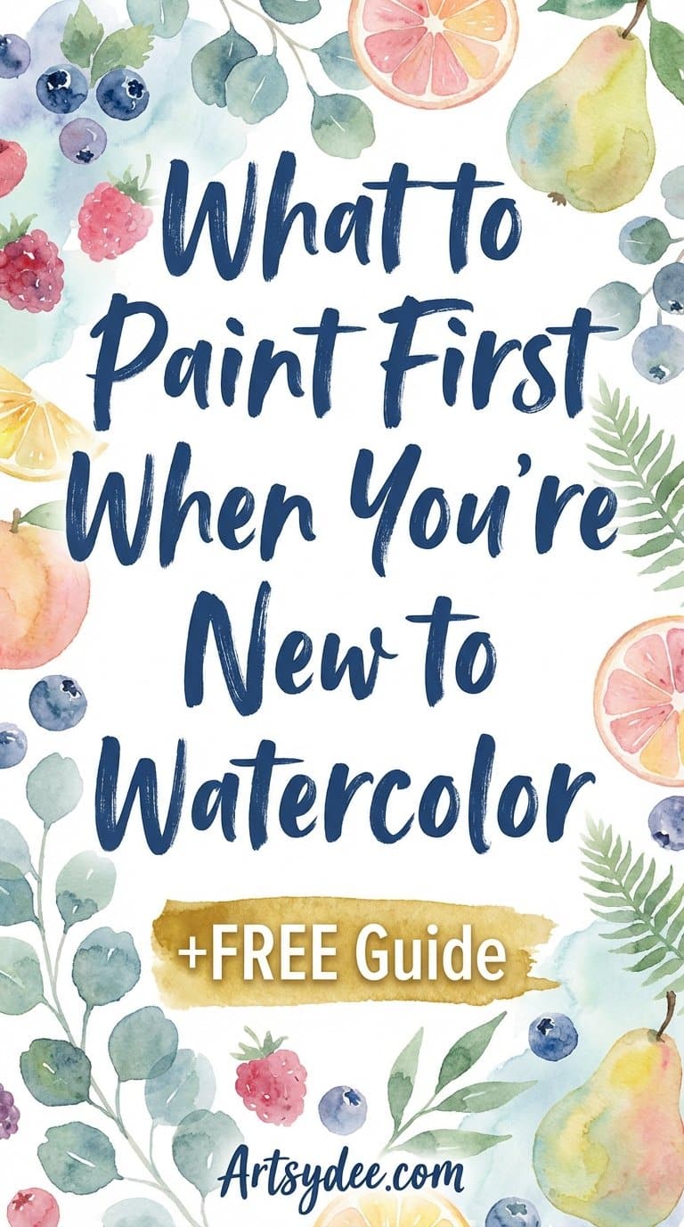 What to Paint First in Watercolor - Pinterest pin
