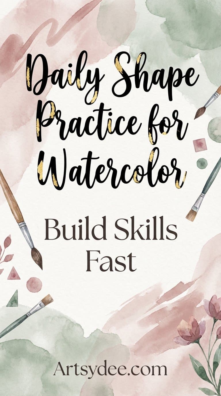 Beginner Watercolor Landscape Painting - Save to Pinterest