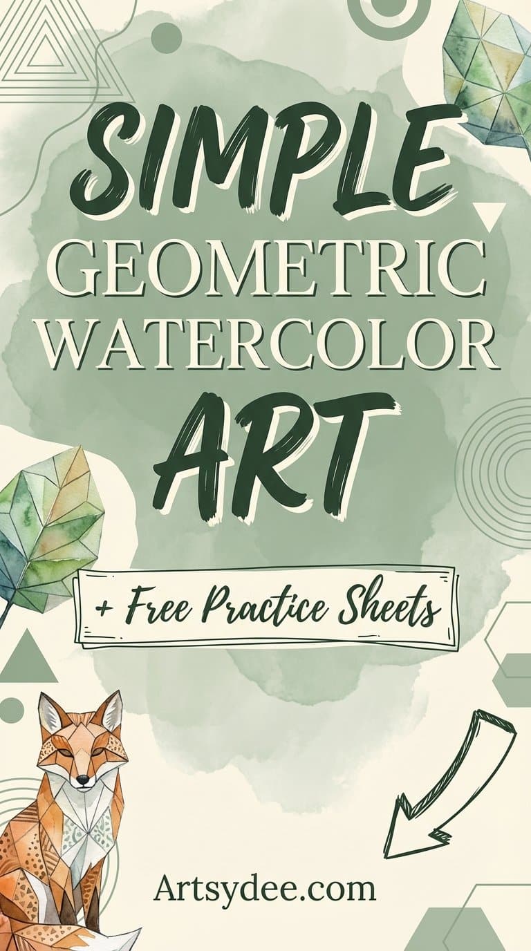 Watercolor Circles and Lines - Save to Pinterest