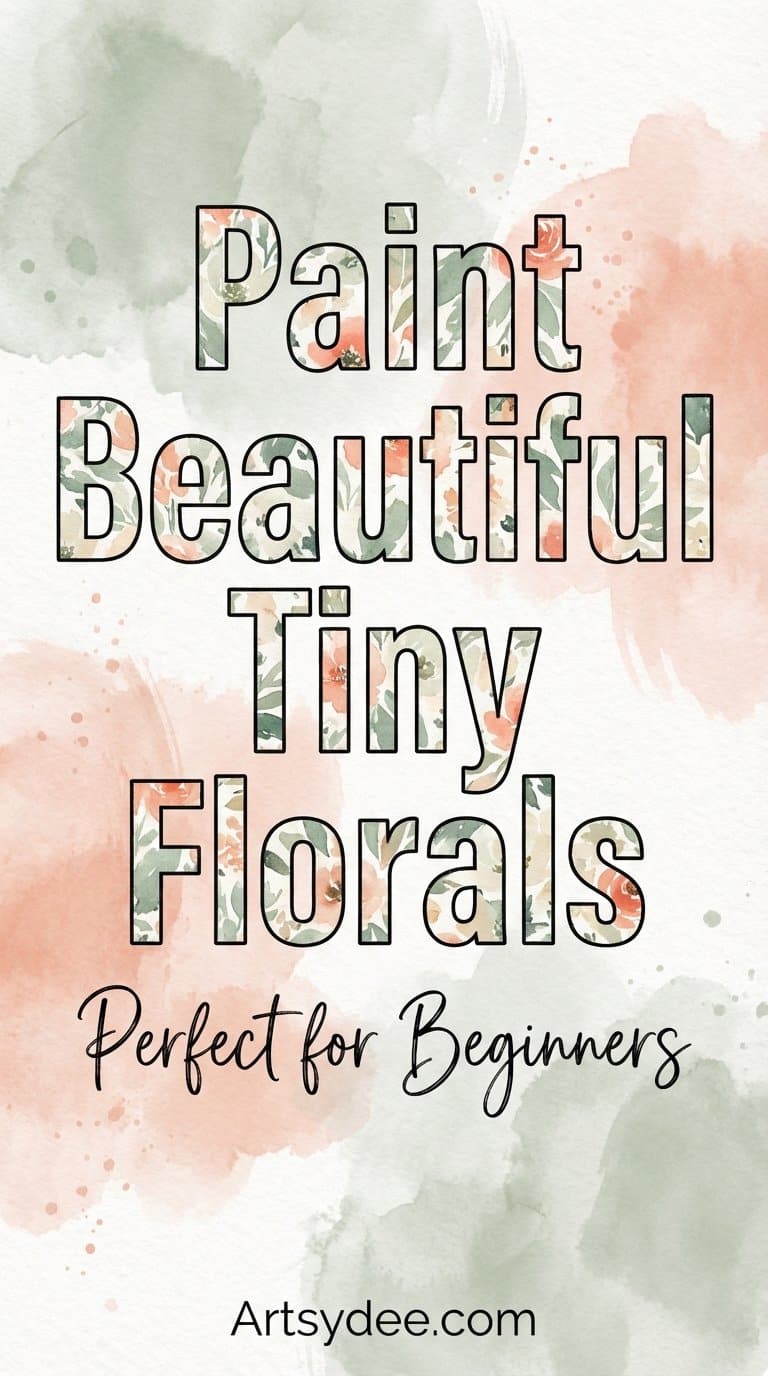Tiny Watercolor Florals for Sketchbooks - Save to Pinterest