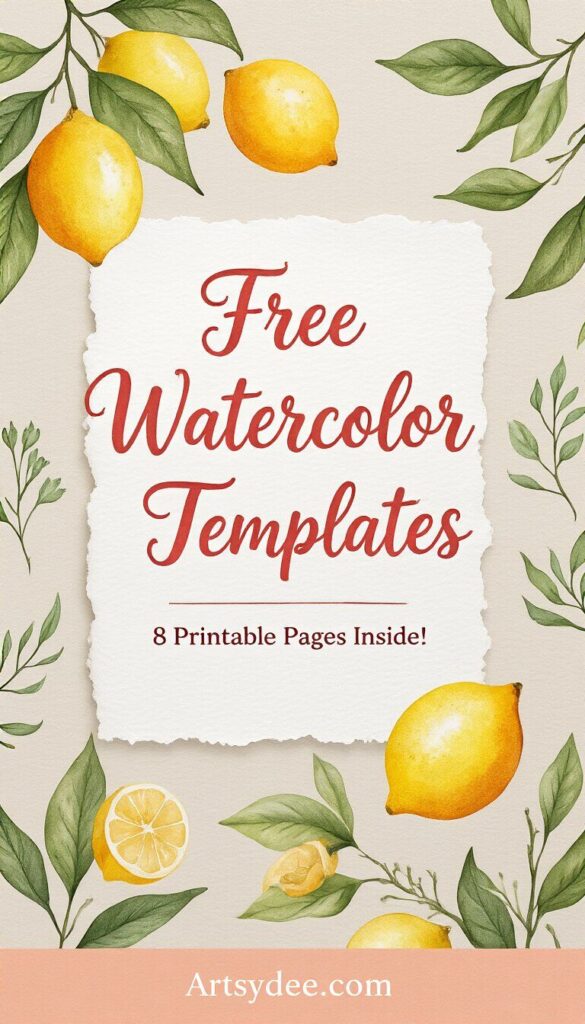 Artsydee Watercolor Templates for things to paint