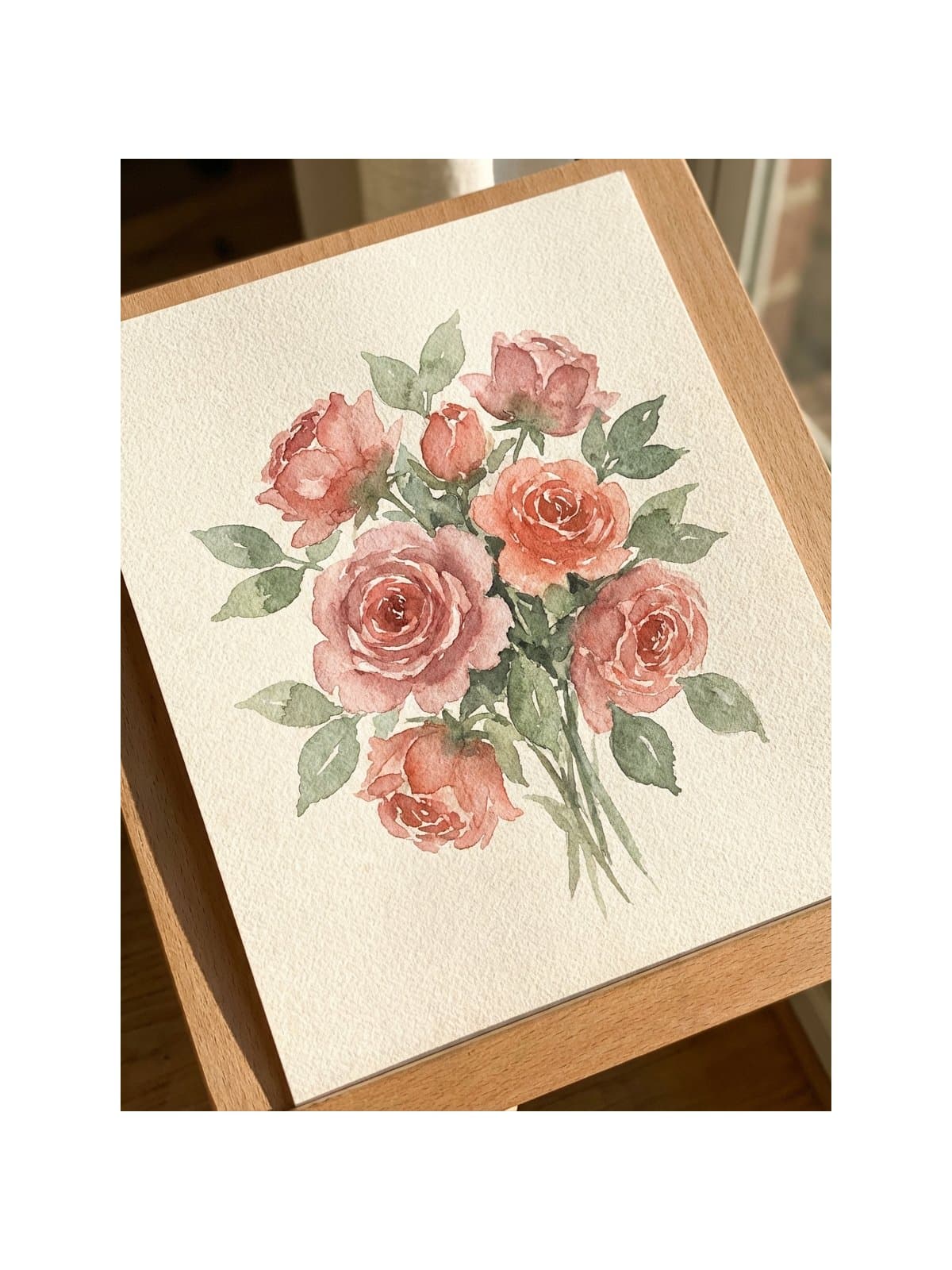 What are loose watercolor flowers - soft flowing floral painting on textured paper