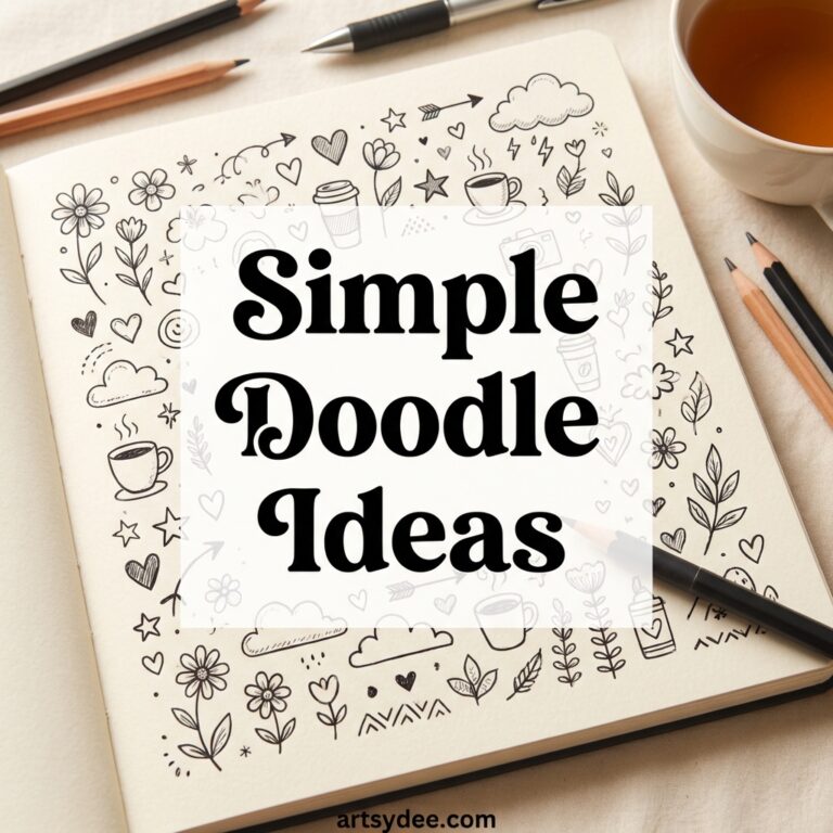 Simple doodle ideas 75 plus easy doodles for beginners with free printable templates