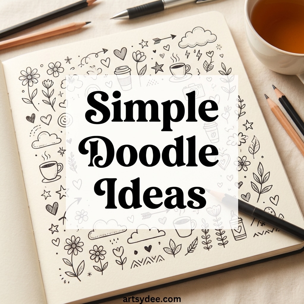 Simple doodle ideas 75 plus easy doodles for beginners with free printable templates