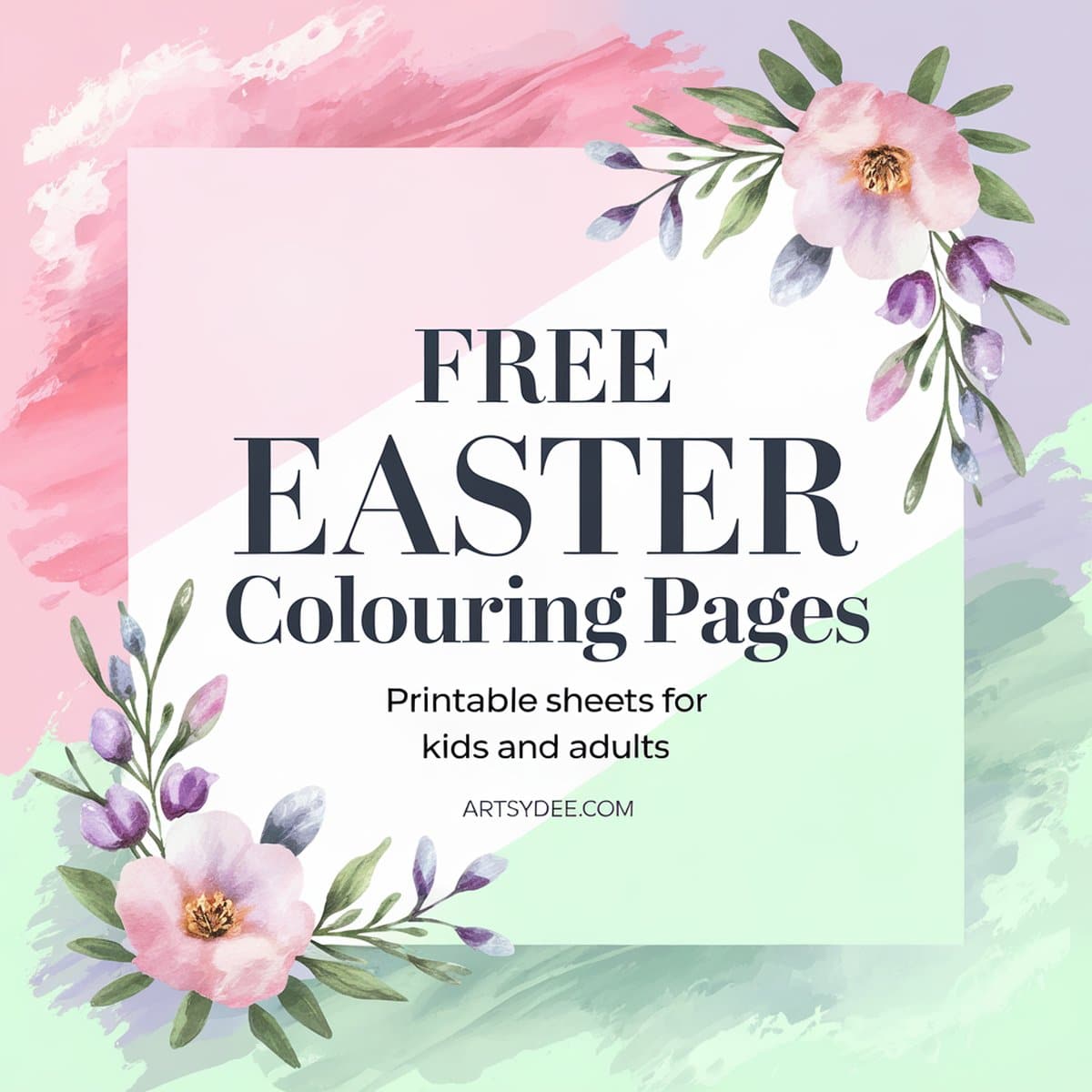 Free Easter coloring pages for kids and adults