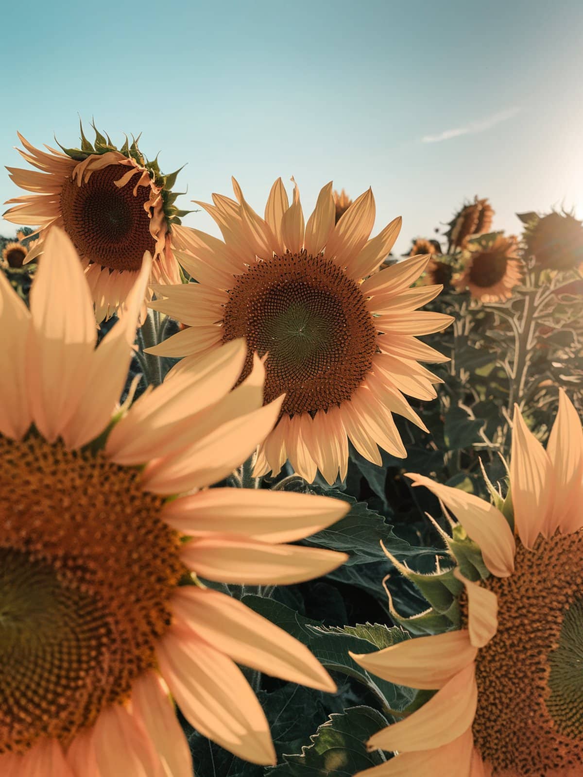 Beautiful sunflower illustration showing detailed petal and seed head pattern