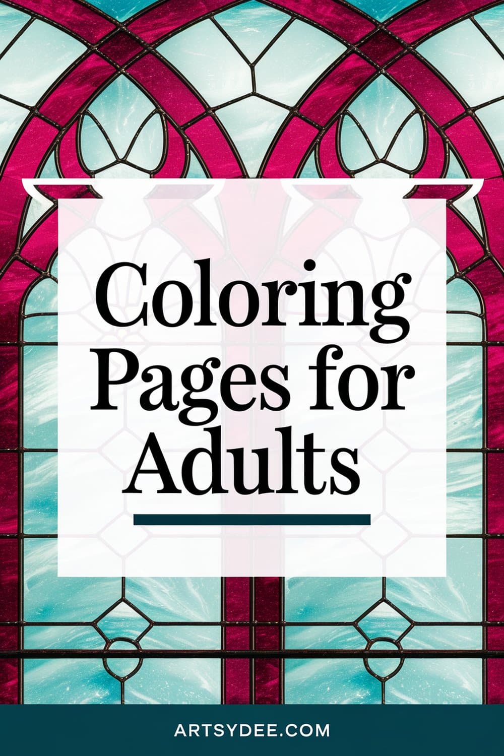 Free stained glass coloring pages printable patterns for adults