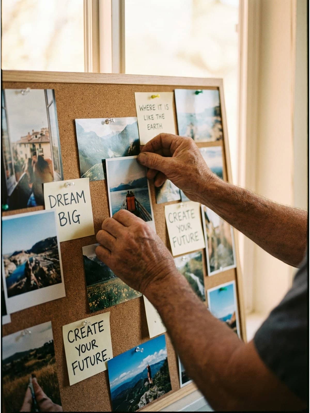 Relationship and connection vision board ideas with warm community imagery