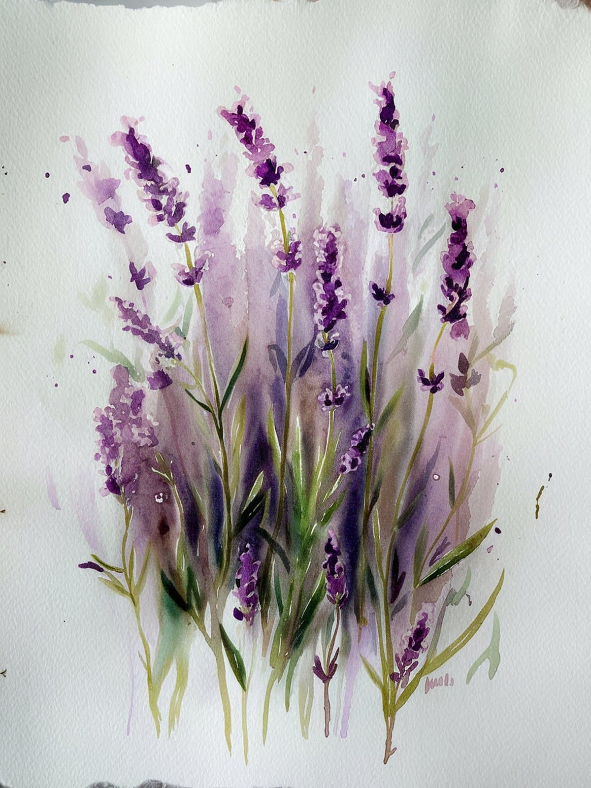 Basic watercolor techniques for painting flowers wet on wet layering