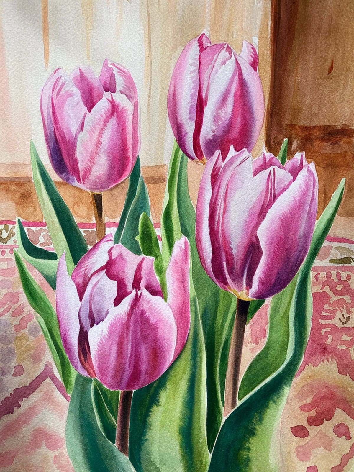 Simple watercolor daisies step by step painting tutorial