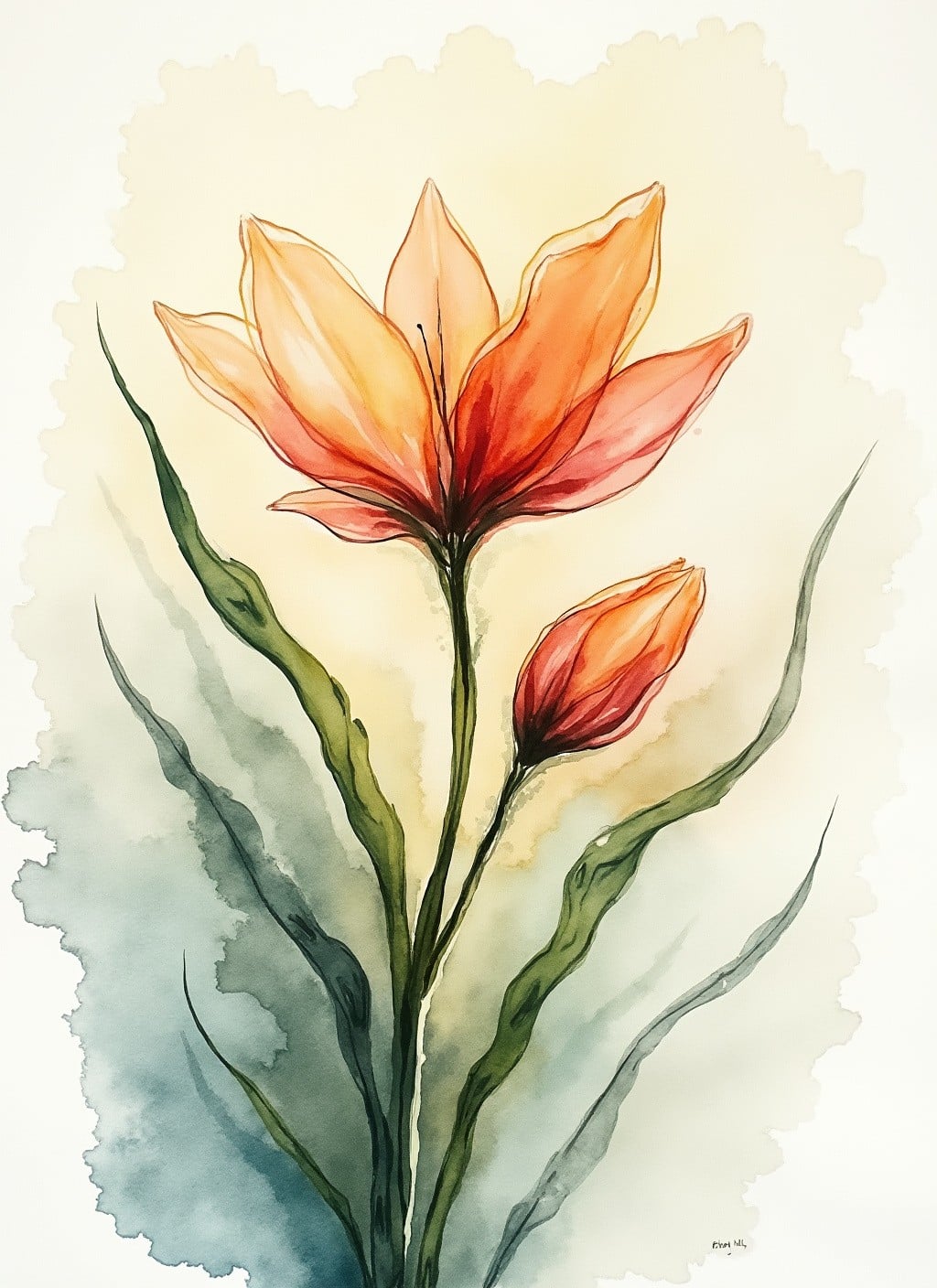 Side by side comparison of overworked muddy watercolor versus fresh expressive loose watercolor technique