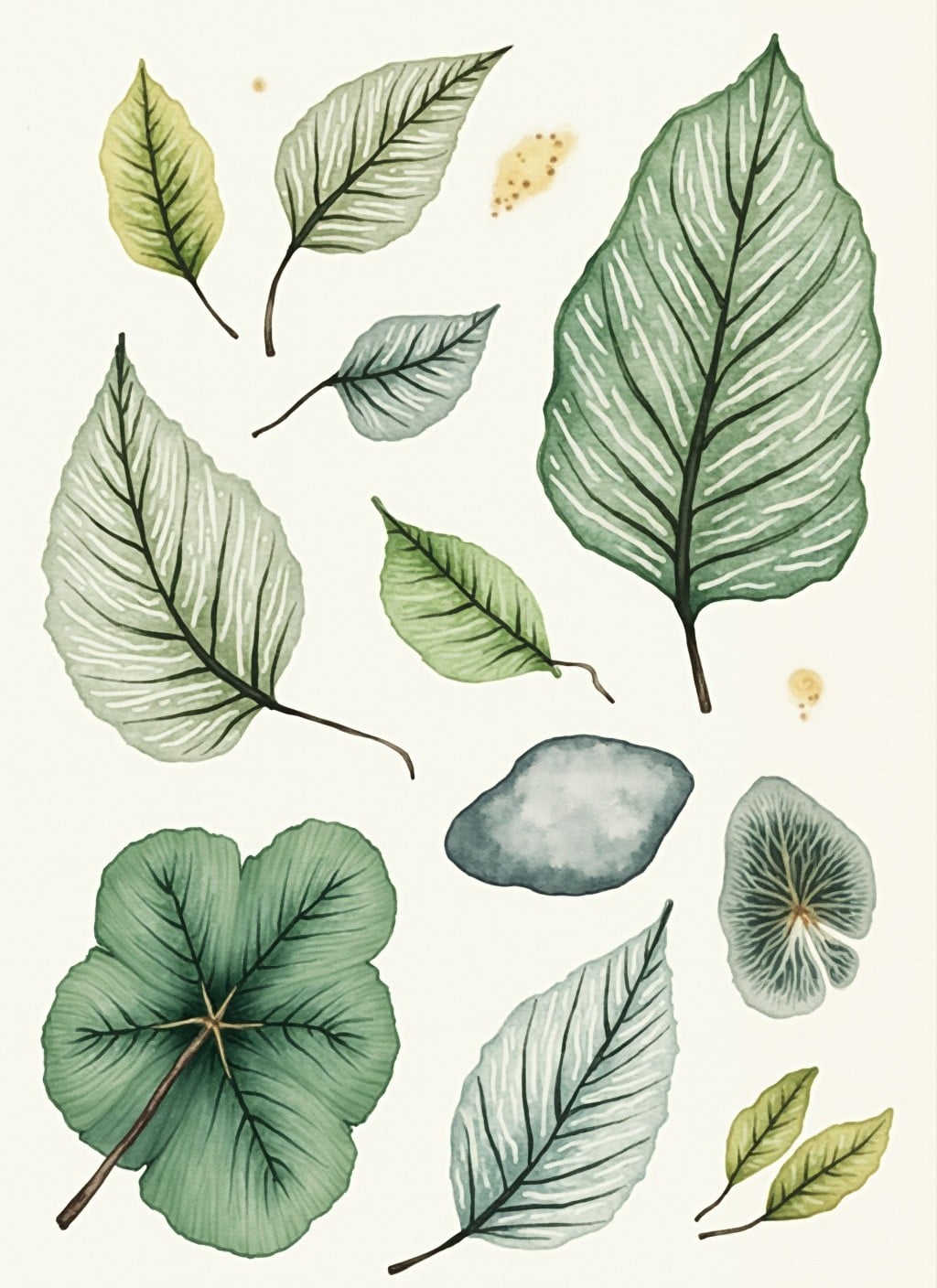 Artist demonstrating expressive brush techniques showing varied mark-making with a round watercolor brush