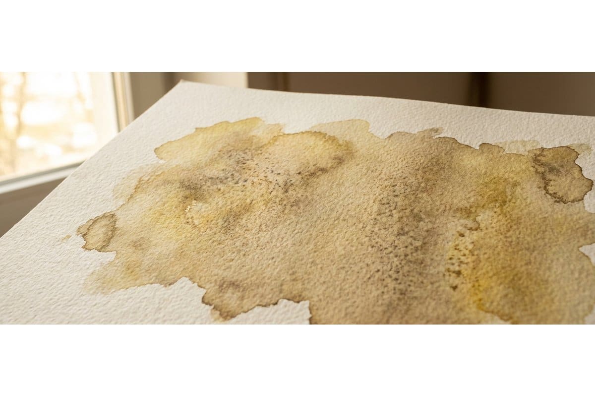 Side by side comparison of watercolor painted on proper watercolor paper versus regular paper showing the difference in quality