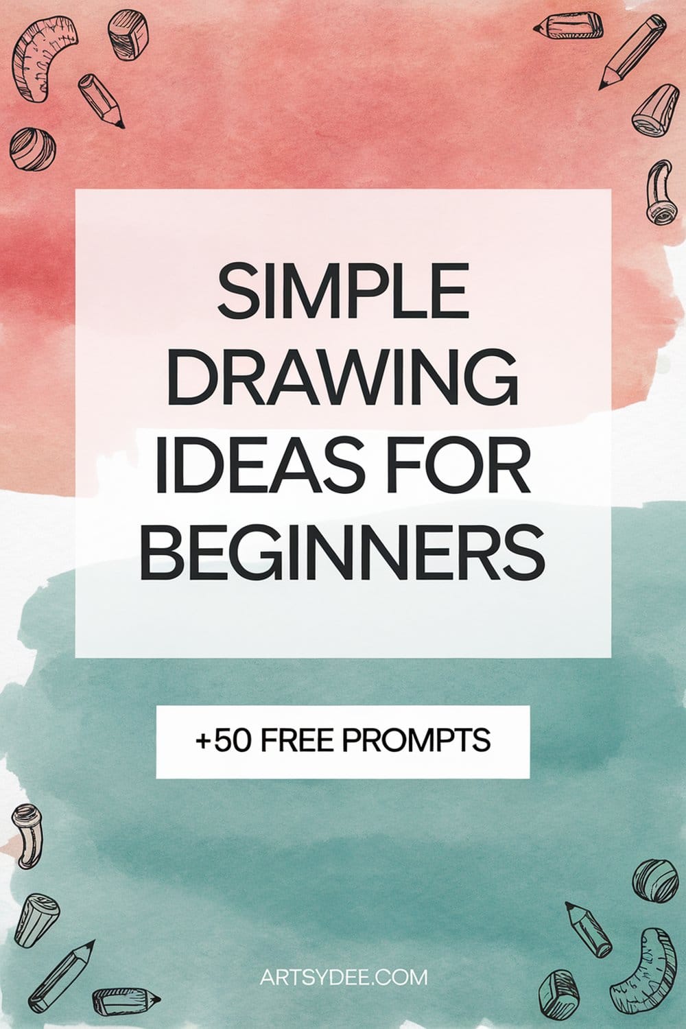 Open sketchbook with botanical doodles and flower drawings for beginners