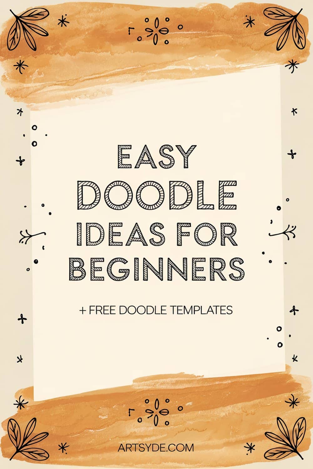 Cute geometric doodle patterns and zentangle-inspired designs for beginners to try in their sketchbook