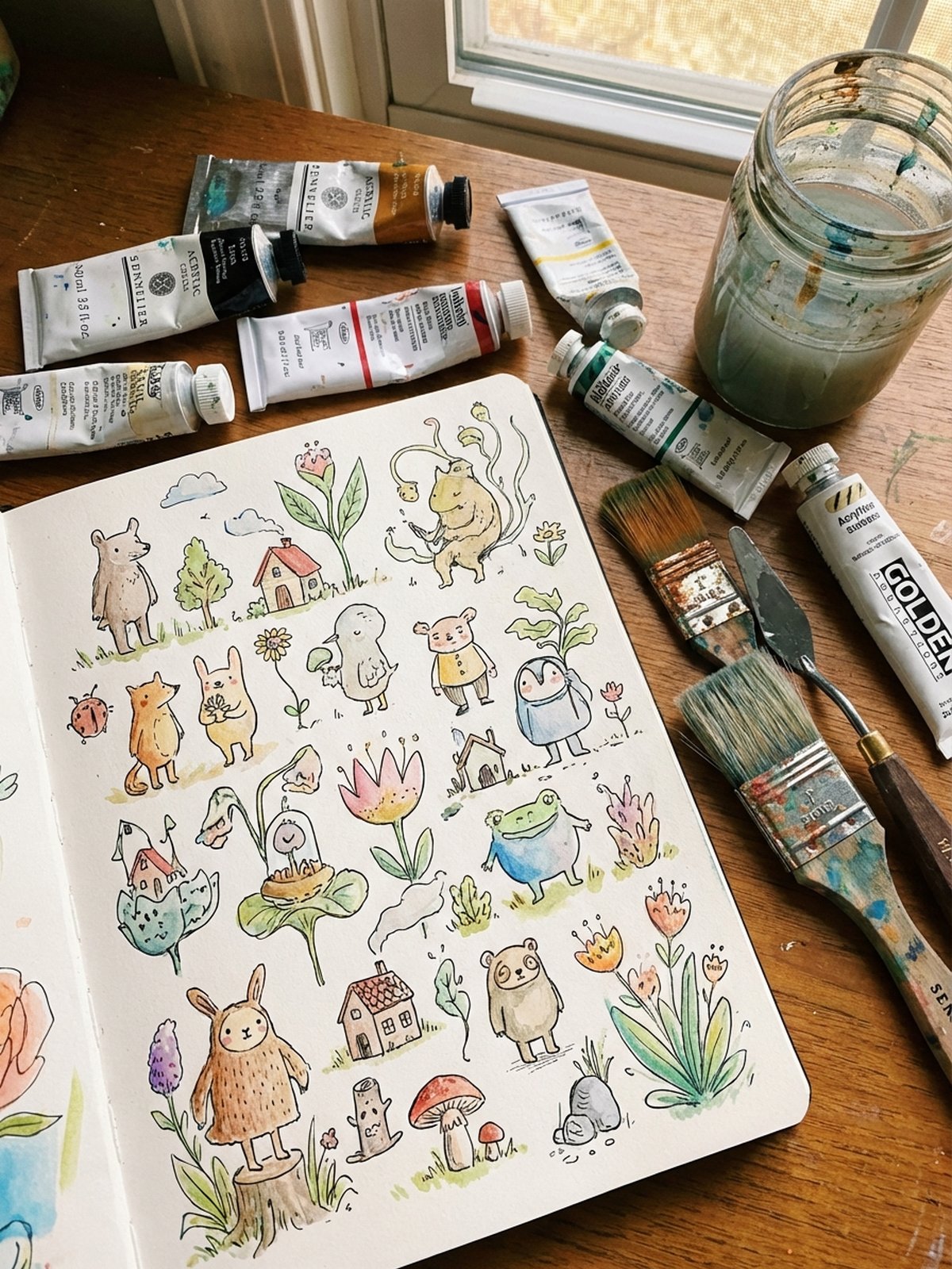 Still life drawing ideas for painting - everyday objects and simple sketches