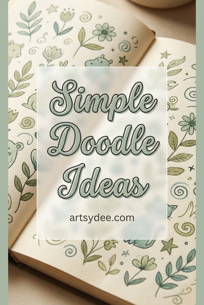 Simple doodle ideas for beginners with 75+ easy doodles and free printable templates