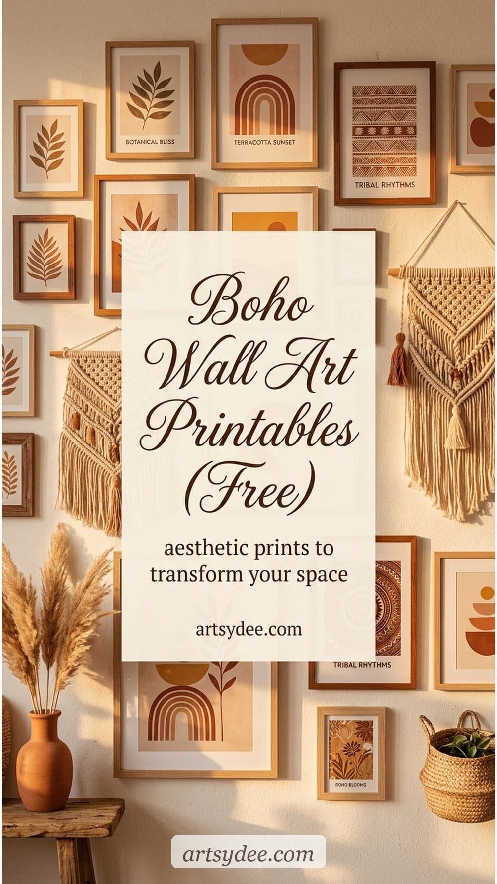 Boho wall art printables free &mdash; aesthetic prints to transform your space