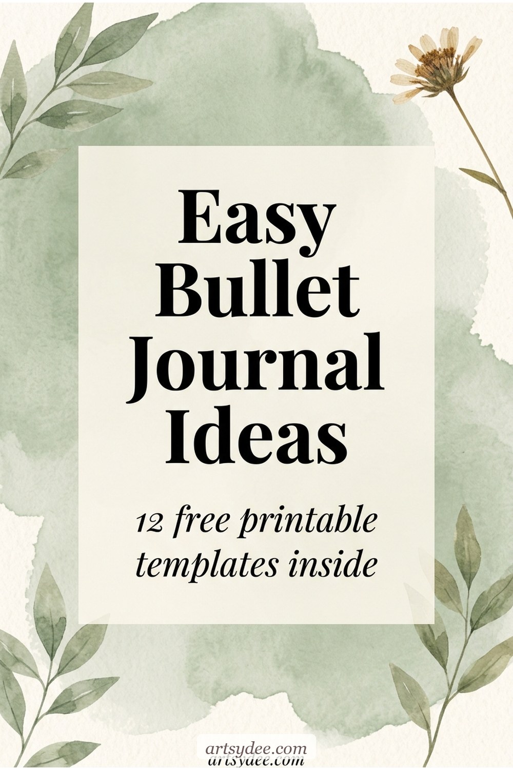 12 easy bullet journal ideas with free printable templates &mdash; cover, weekly, monthly, habit and mood tracker pages