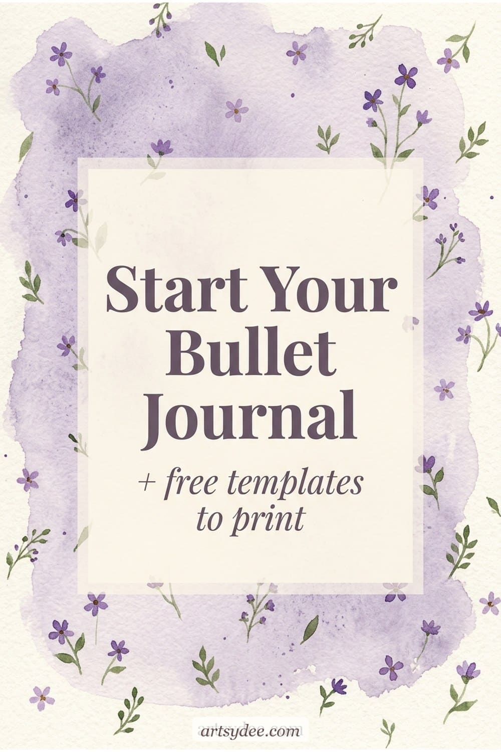 Bullet journal templates in dusty lavender &mdash; start your bullet journal with a free printable pack from Artsydee