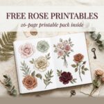 Free Printable Christmas Roses 19+ Free Rose Printables: Templates, Watercolour Cards & Craft Kit ...
