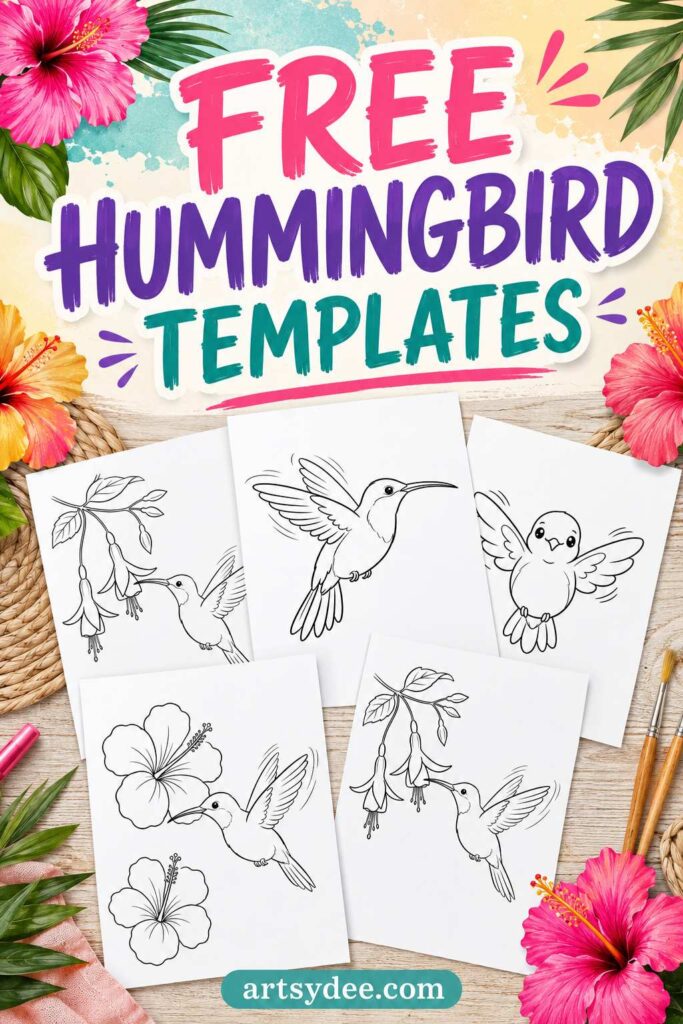FREE Cute Hummingbird Printables