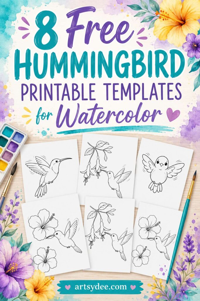 FREE Cute Hummingbird Printables
