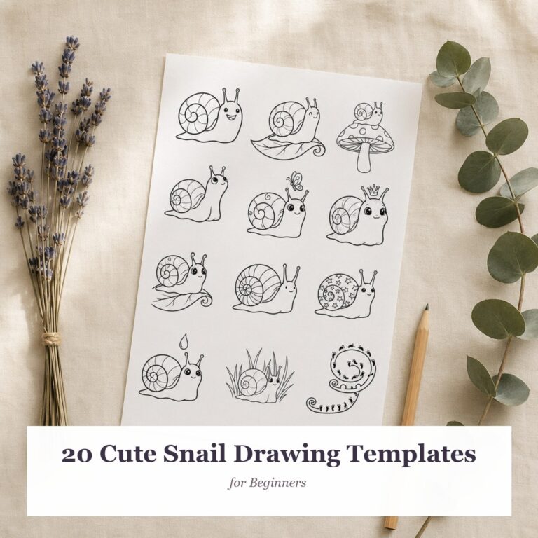 20 Cute Snail Drawing Templates for Beginners — featured