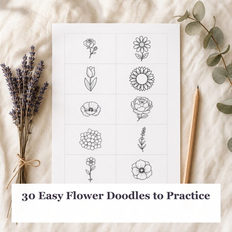 30 Easy Flower Doodles to Practice — featured