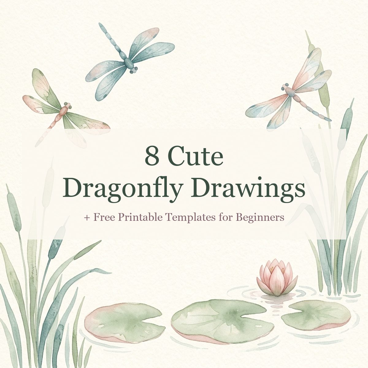 8 cute dragonfly drawings free printable templates
