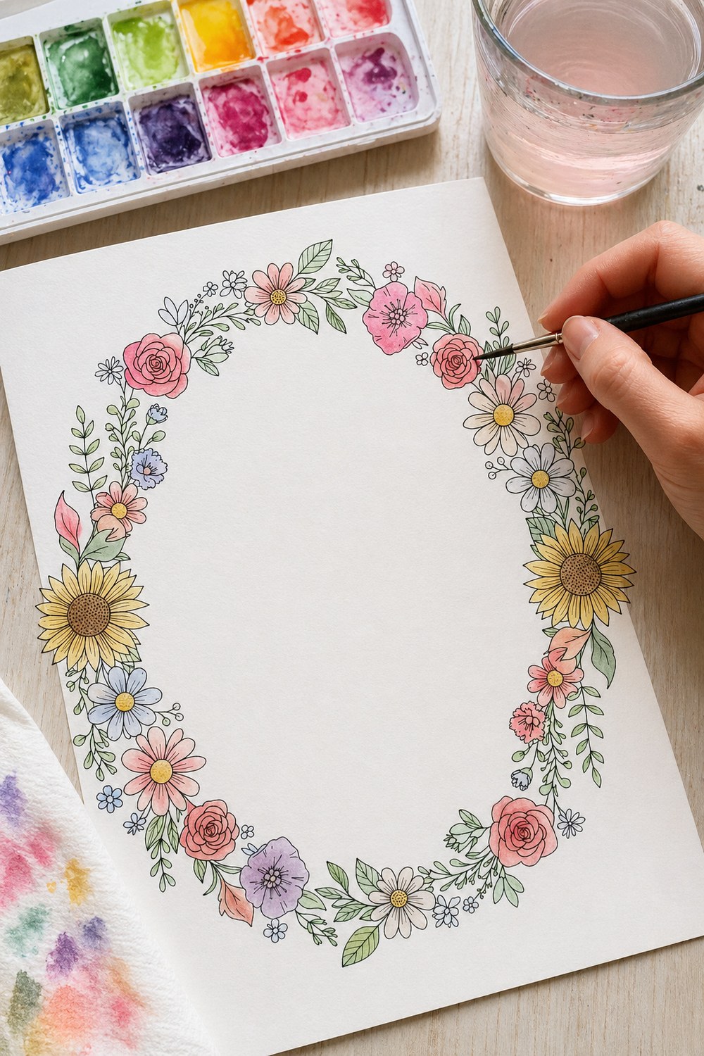 30 Easy Flower Doodles to Practice &mdash; watercolor