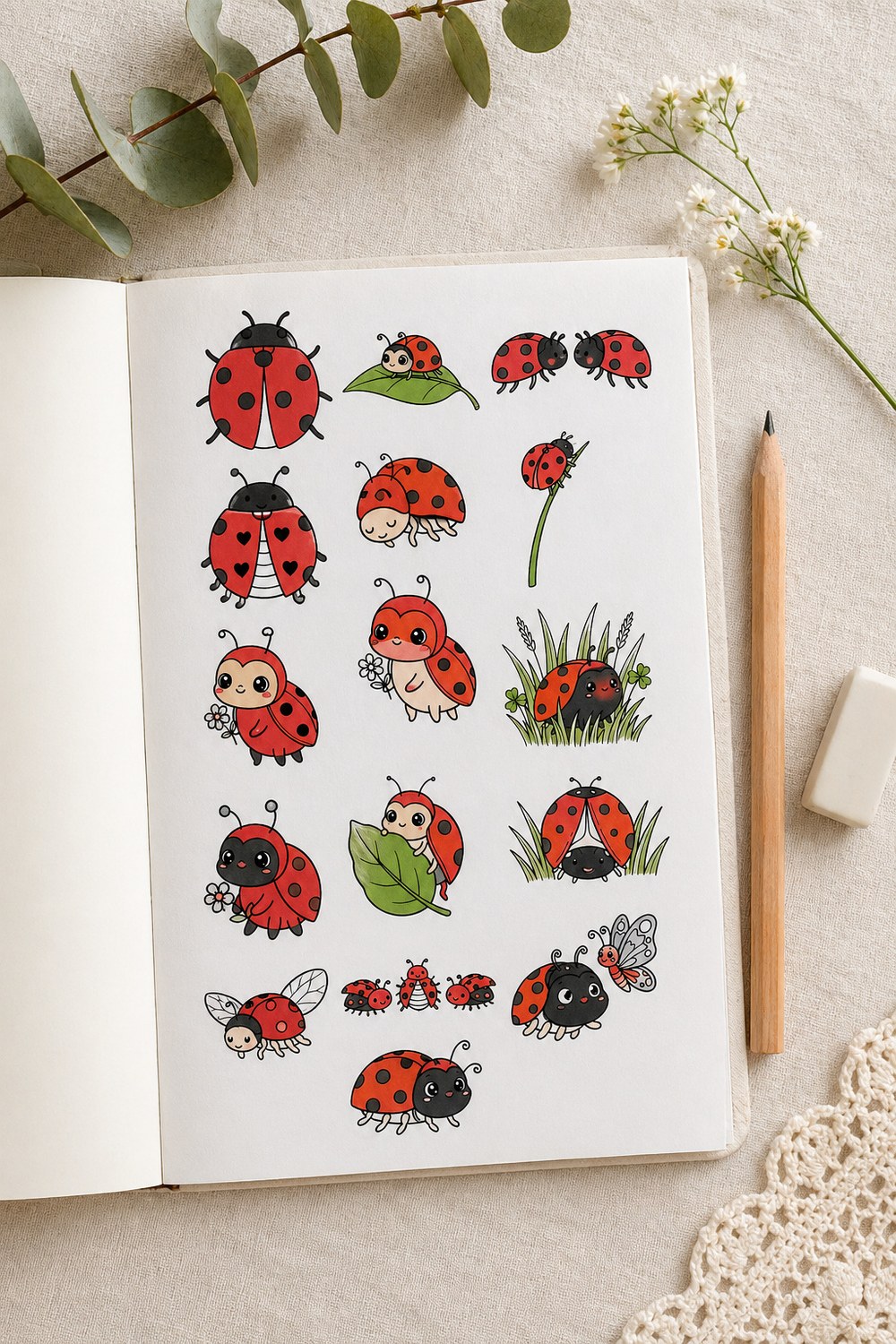 15 Cute Ladybug Drawing Templates for Beginners &mdash; sketchbook