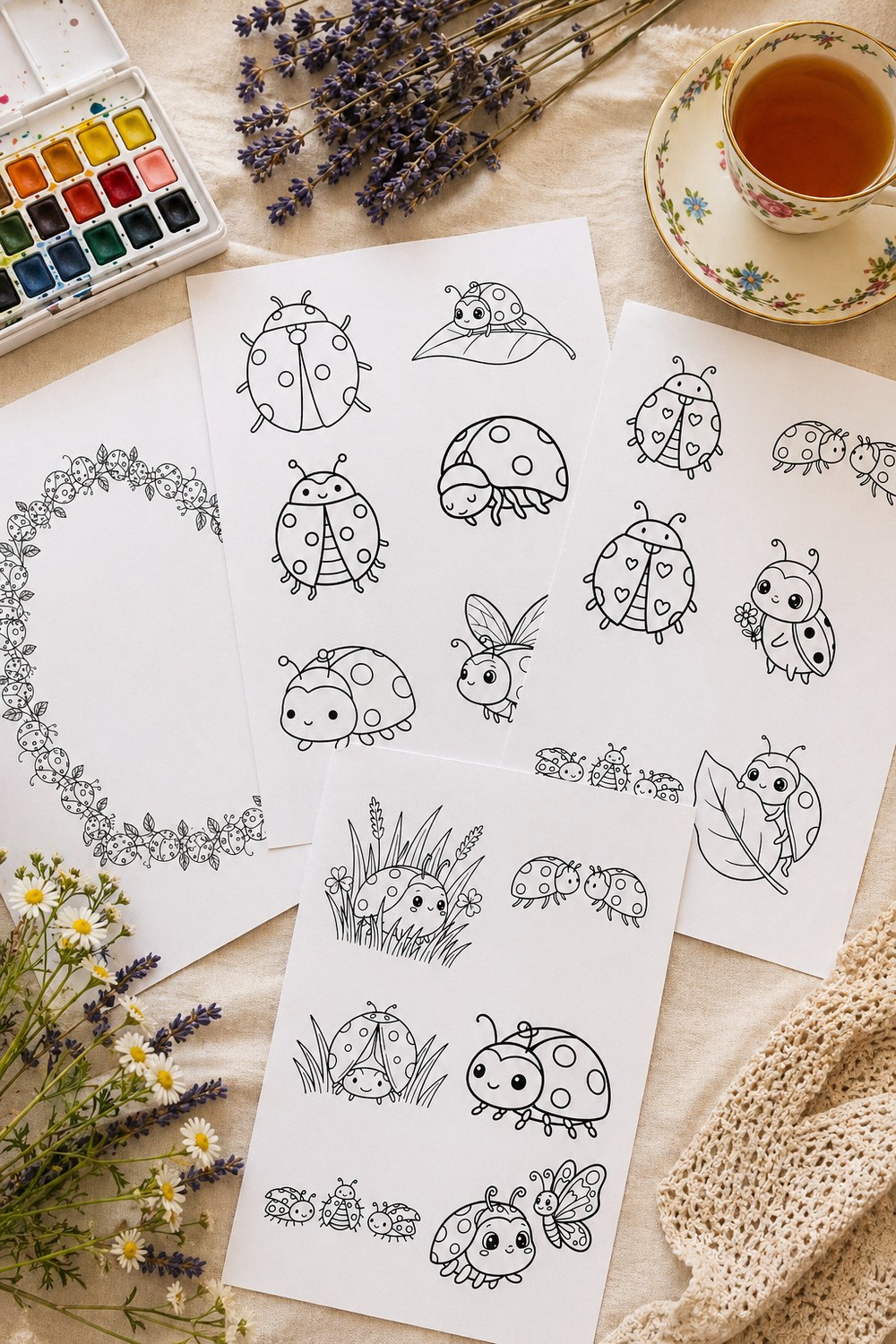 15 Cute Ladybug Drawing Templates for Beginners &mdash; Pinterest pin