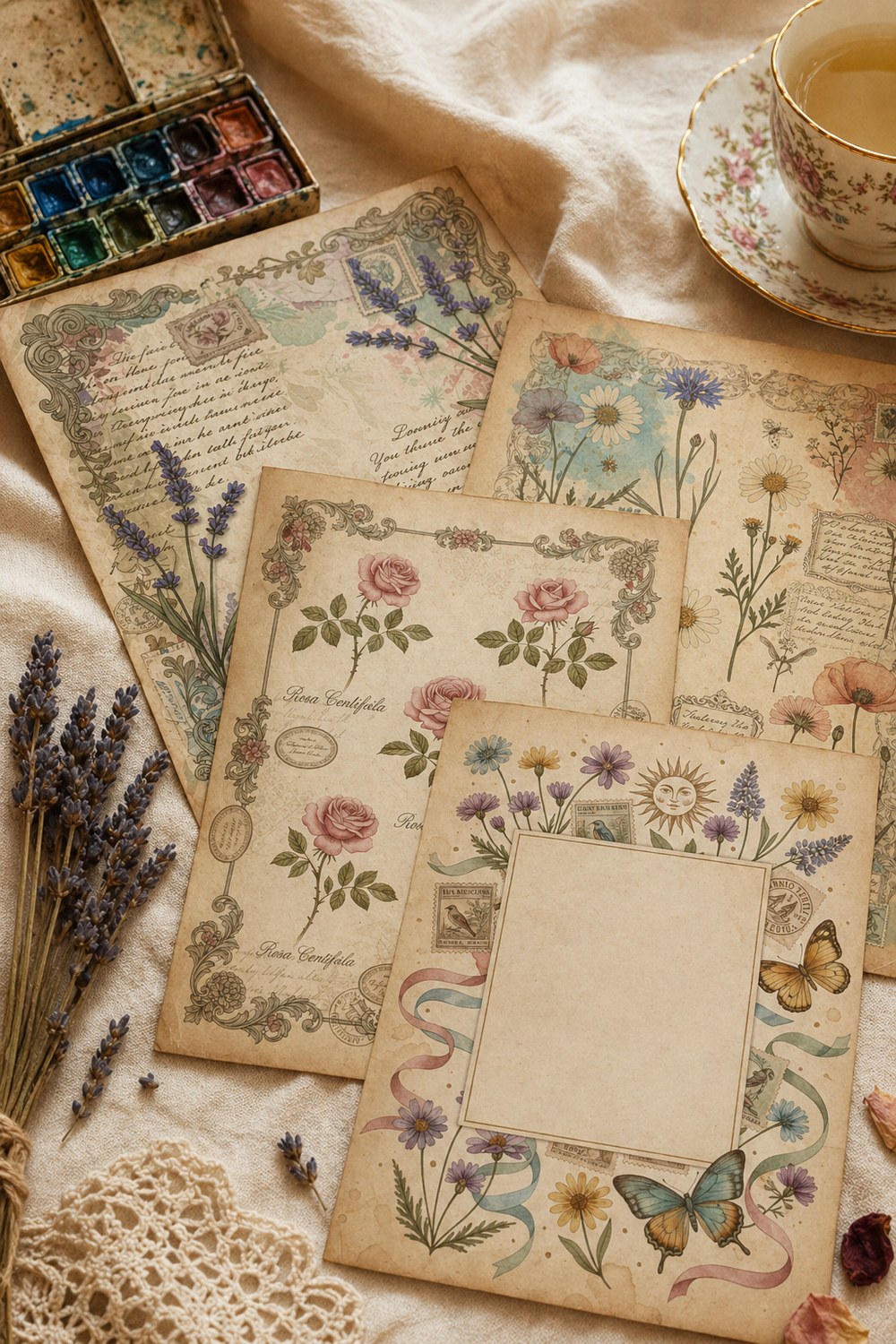 25 Vintage Summer Junk Journal Pages &mdash; Pinterest pin