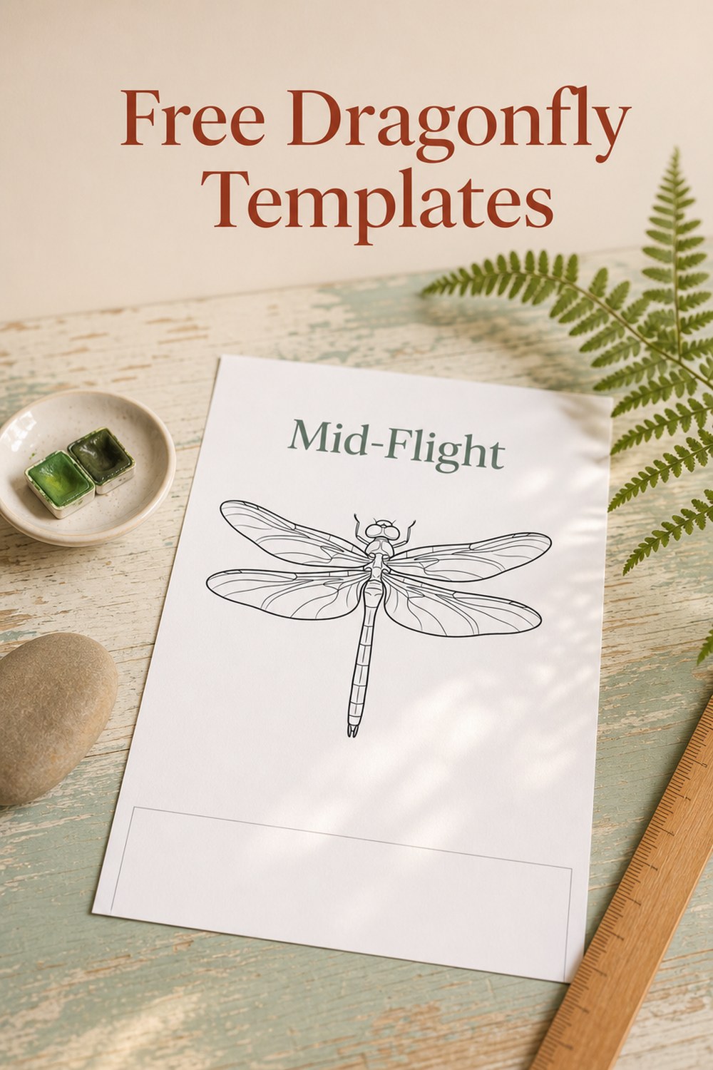 dragonfly templates printed candid desk pin
