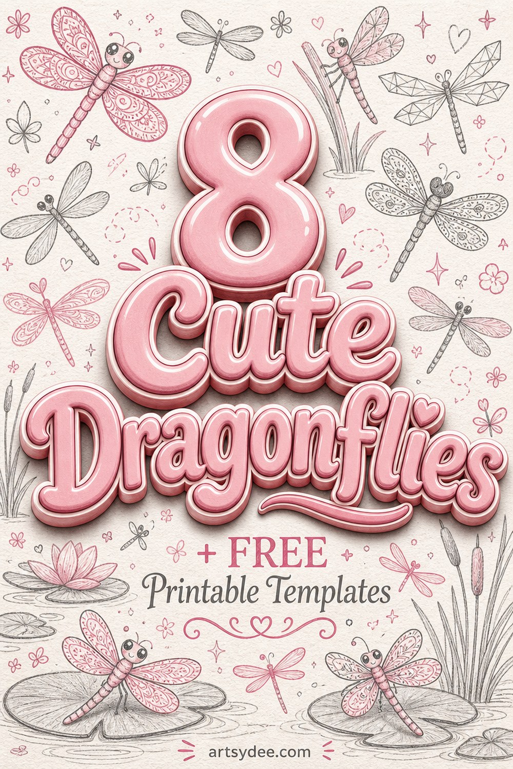 cute dragonfly templates free printable bubble lettering pin