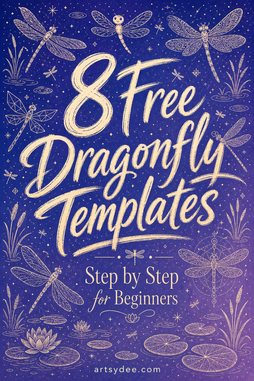 8 free dragonfly templates step by step beginners pin