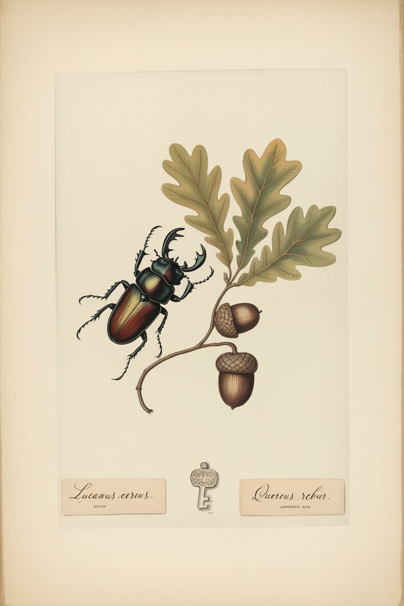 Free vintage botanical printable &mdash; single specimen natural history plate, downloadable wall art